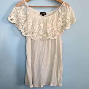 Lace & Gauze Shirt